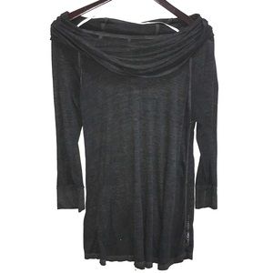 Calvin Klein performance sheer cowl neck top